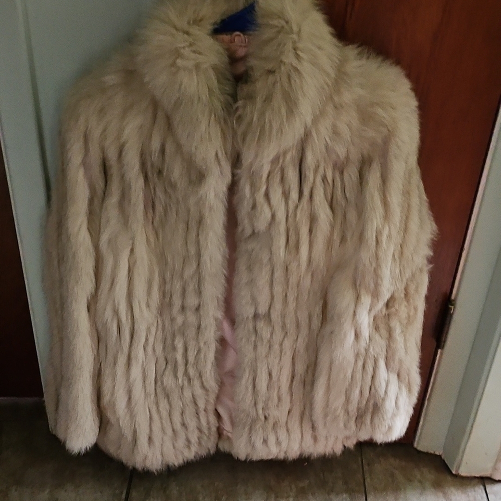 Elegant Cream Fur Coat